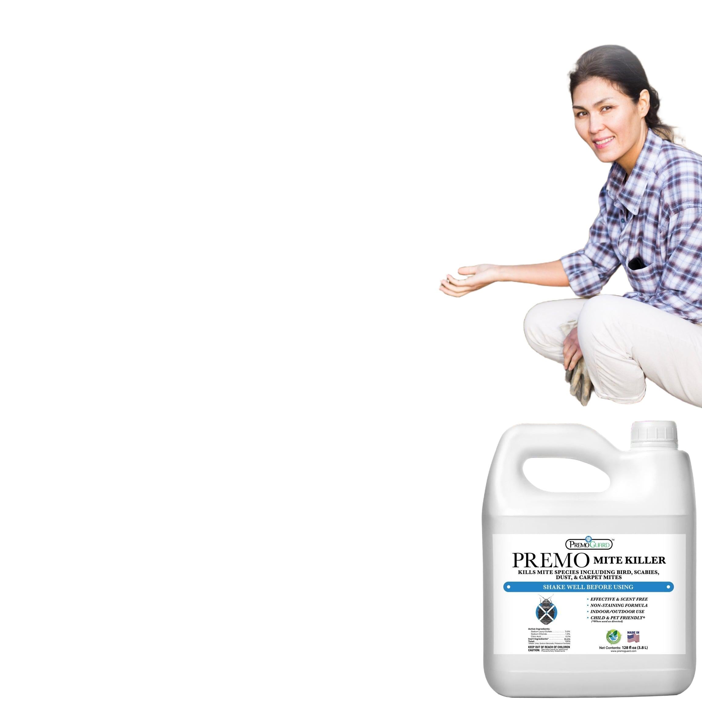 Premo Guard Mite Killer Spray - 128 oz Natural & Non-Toxic