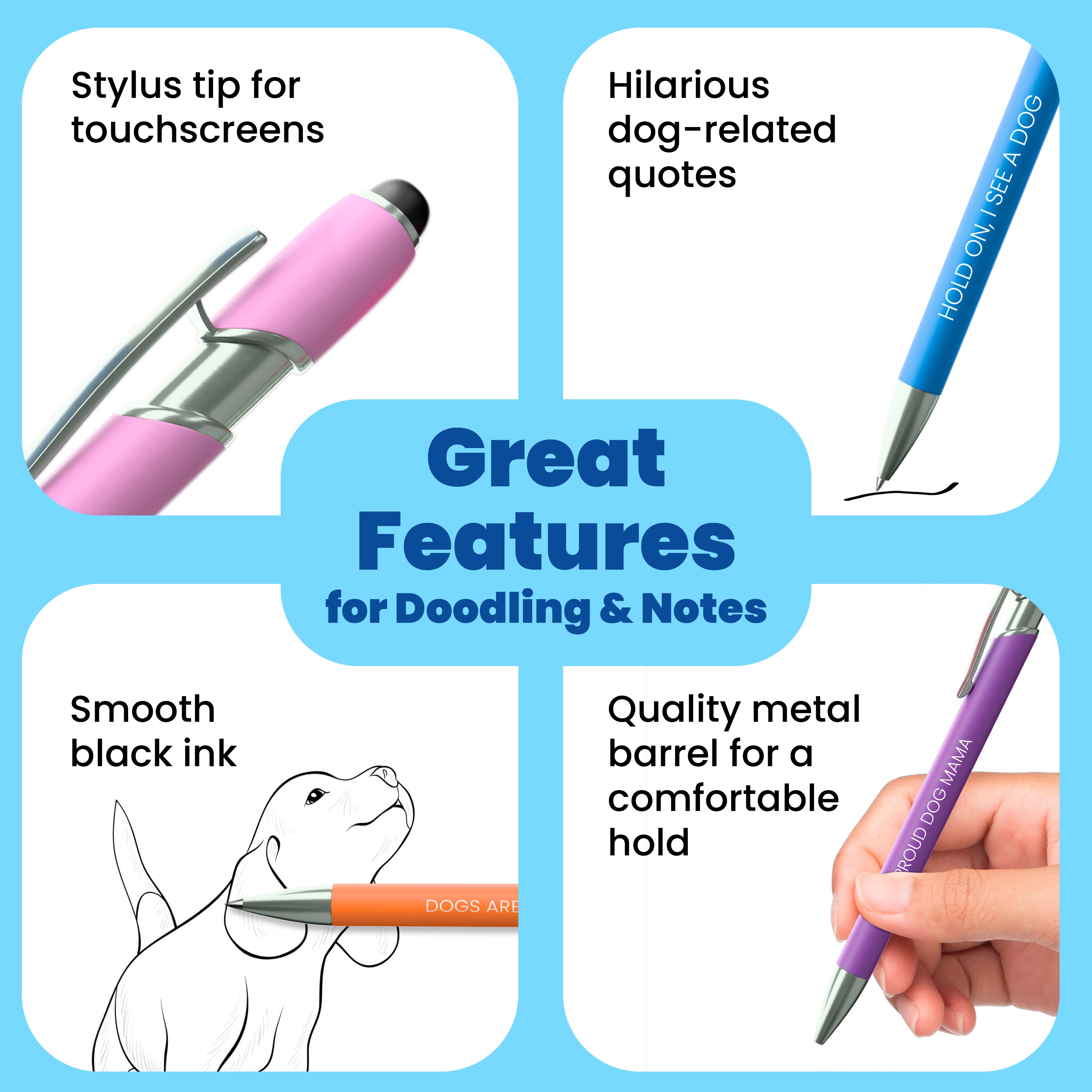 Cat-Themed Stylus Pen Sets