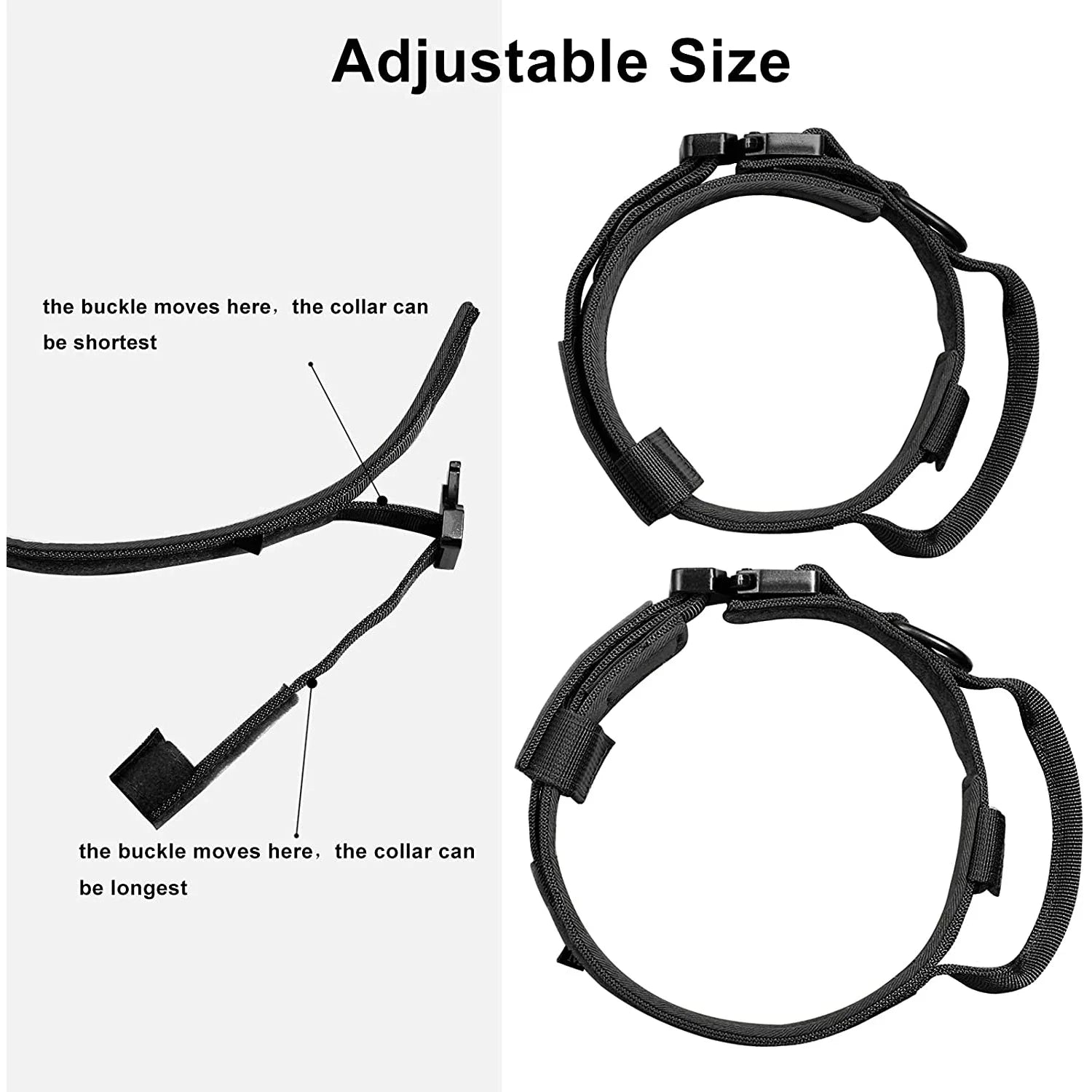 Tactical Military Dog Collar with Control Handle