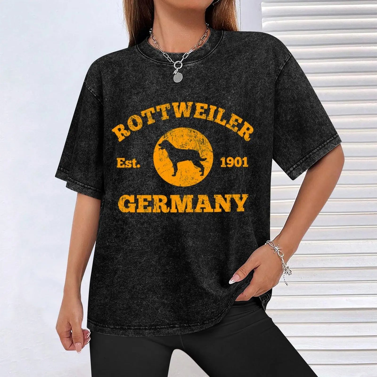 RottWeiler Dog Est. 1901 in Germany T-Shirt Quick Dry Sports Short Sleeve Tee