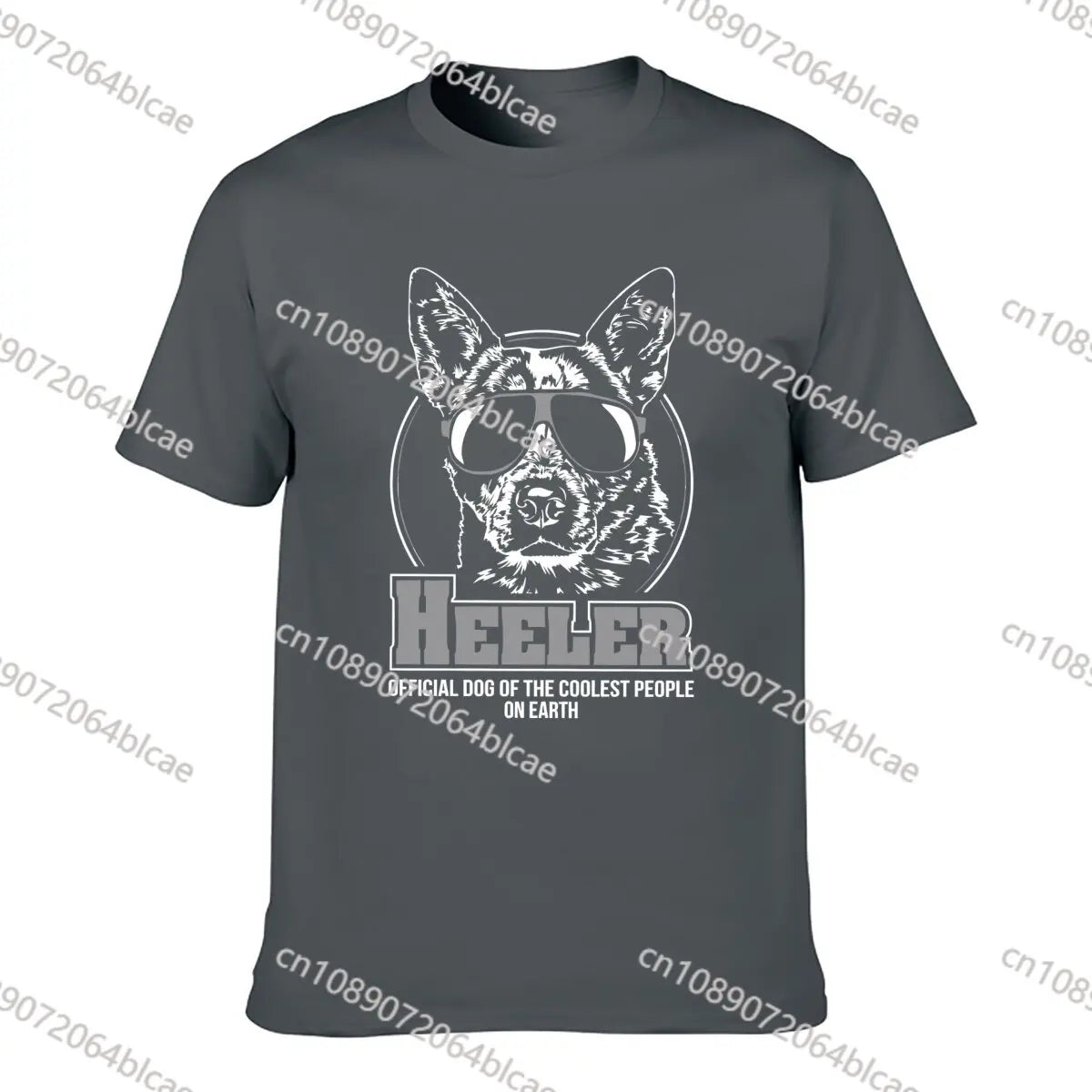 Funny Heeler Short Sleeve Shirt Dog Tee Gift Camisas Hombre Tops T Shirt Funny Printed Cotton Young T Shirts Camisa