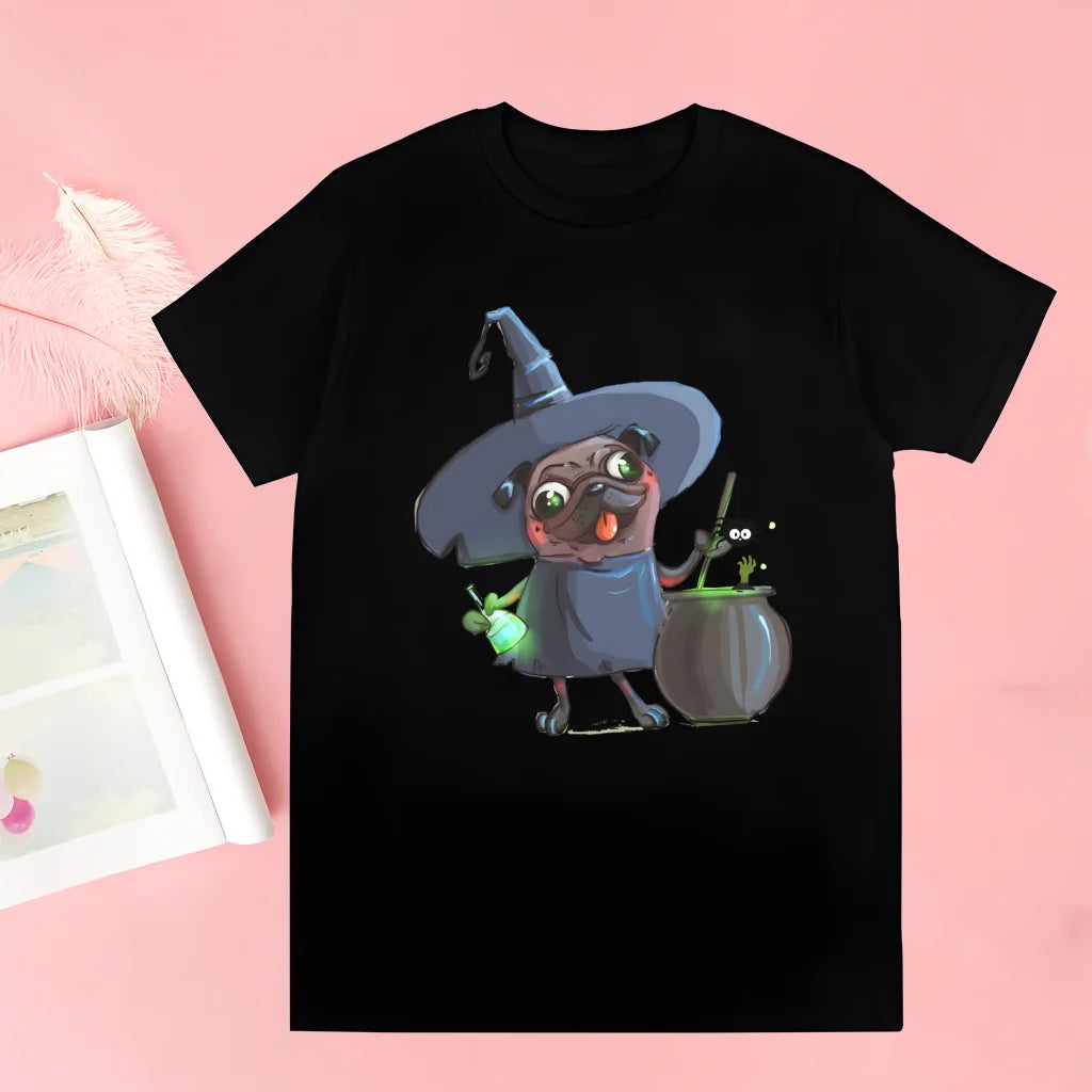 Pug Dog Animal Pet T Shirt Novelty Funny Vintage Crew Neck Men's T-Shirt Humor Women Top Tee Gift Humor Streetwear