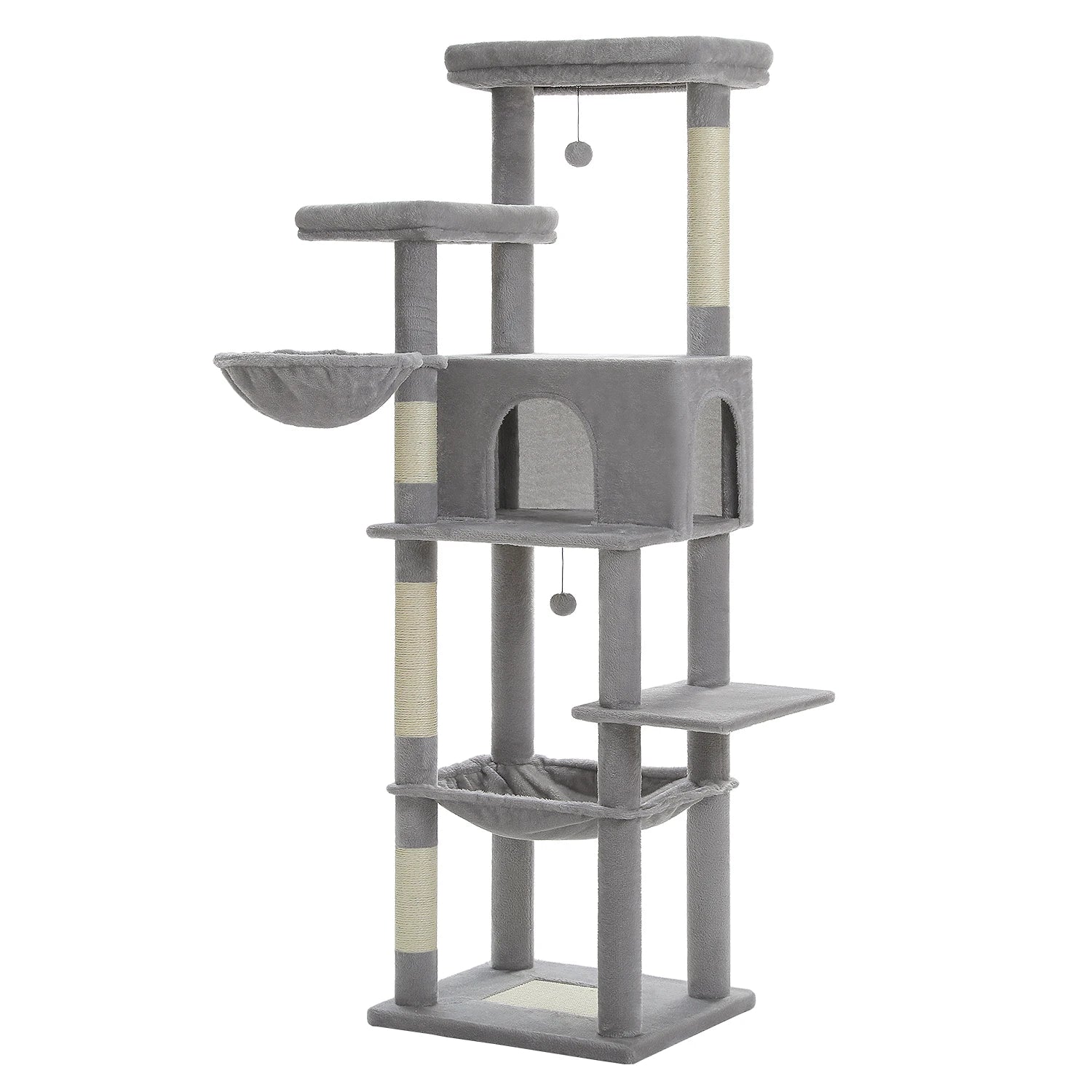 PAWZ Road Large Multi-Level Cat Tree - 186cm Wood Tower
