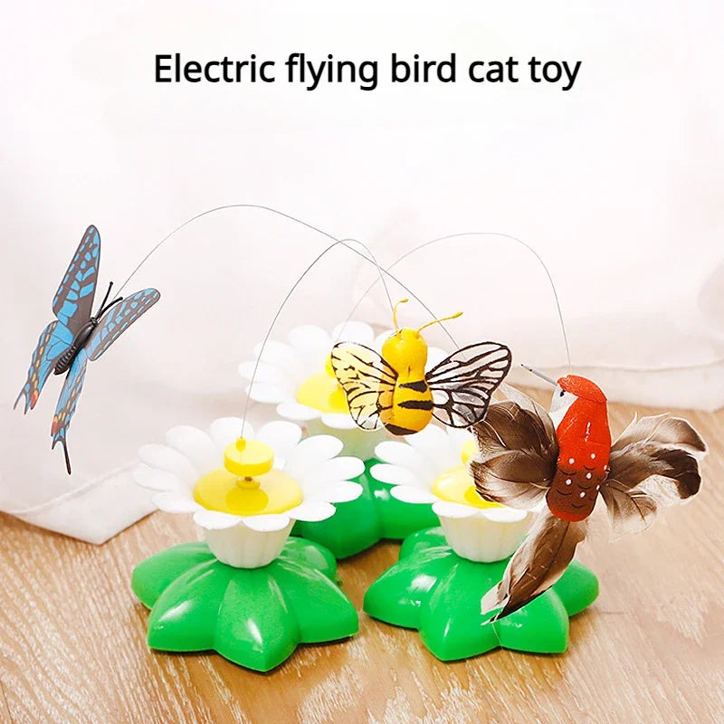 Cat Toys Rotating Electric Flying Butterfly Flying Bird Automatic Cat Teaser Toy Intelligent Training Fun Plaything Pet Supplies