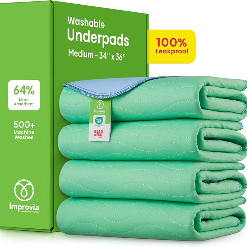 Pee Pads for Pet Extra Heavy Absorbency Washable Under Pads Quick Drying Nursing Pads Incontinence Bed Pads Reusable Washable