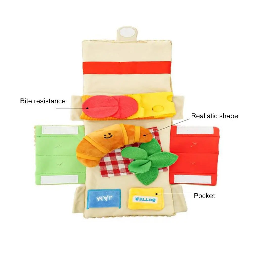 Cat Chew Toy Food Croissant Toys Dog Squeak Interactive Chew Toy Dog Puzzle Toys Iq Training Instinct Training Puppy Toys