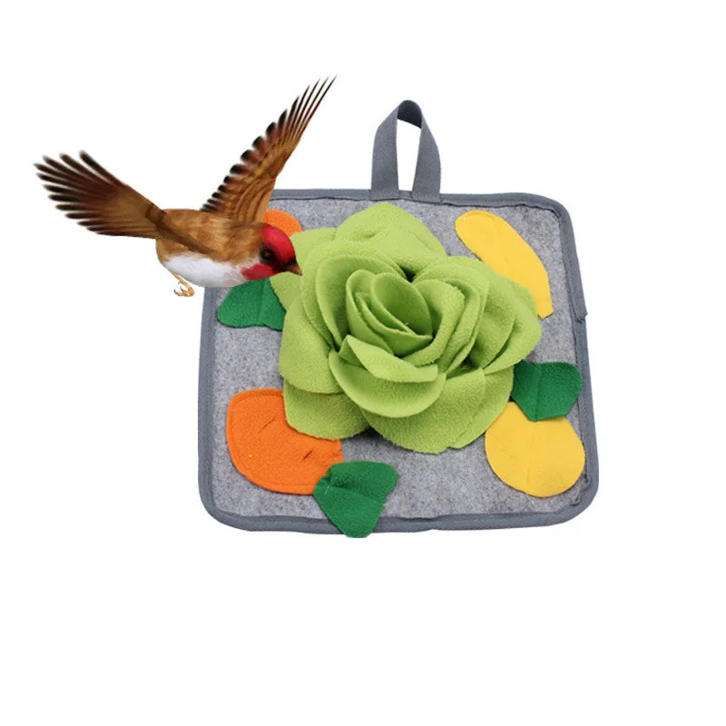 Rabbit Snuffle Mat Fun AnxietyRelief Toy, Slow Feeder for SmallPets, Boredom Buster Stress Relief Pad for Rabbits & Guinea Pigs