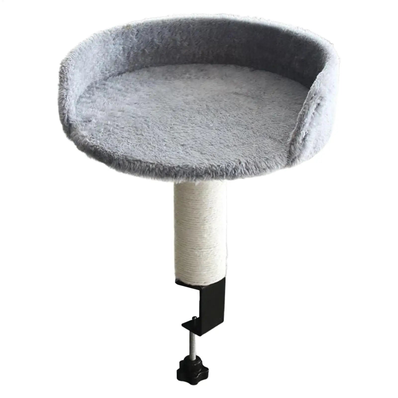 Cat Desk Perch Adjustable Desktop Floating Cat Bed Rotation Desk Clamp Kitten Bed Space-Saving Cat Hammock Perch For Table