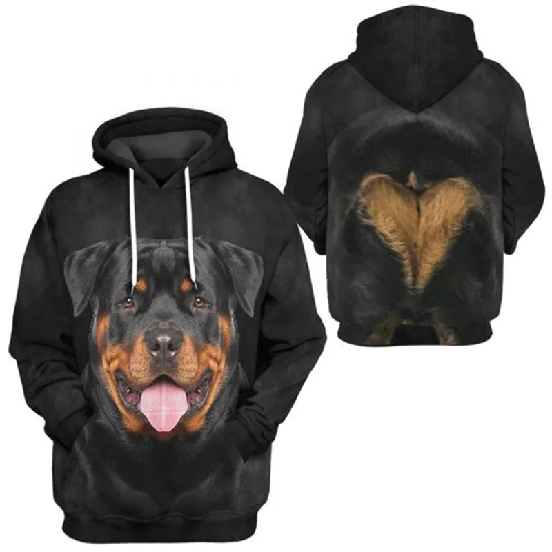 Rottweiler/Shetland Sheepdog/Vizsla 3D Printed Hoodie Women For Men Pullovers Street Tracksuit Love Dog Gift