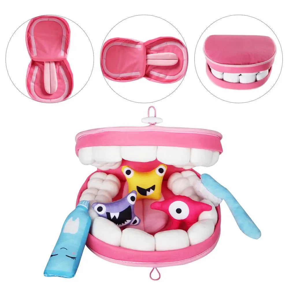 Dentist Toys for Preschool Educational Children Role Play Toys Teeth  Brushing Toys Cute Early Education Cartoon Tooth Brushin