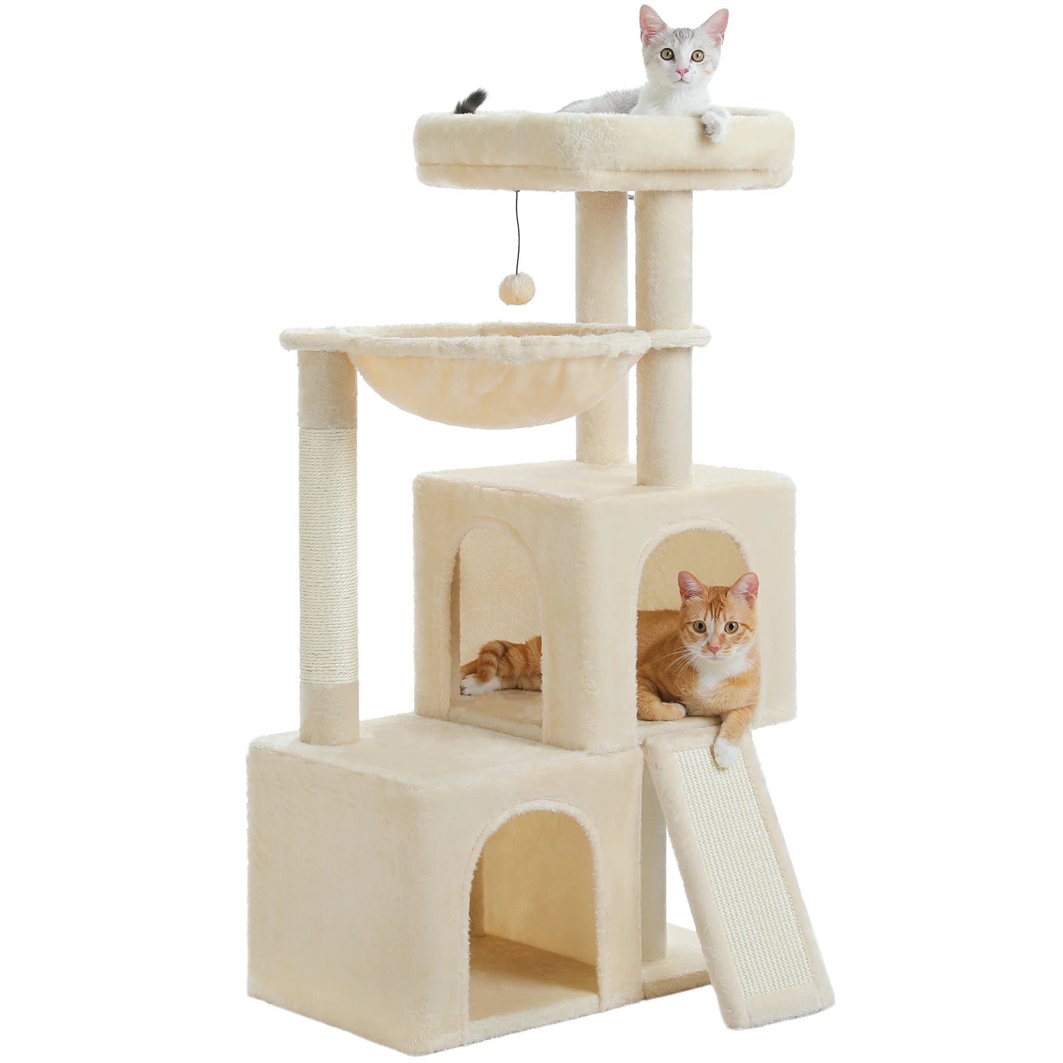 PAWZ Road Large Multi-Level Cat Tree with Condo and Hammock