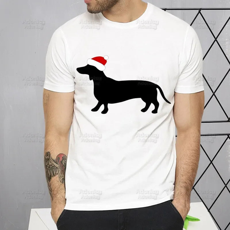Dachshund Teckel Cute Dog Men's Tshirt Cute Printing Shirt Mens Fashion T-Shirt For Men Casual Tops Short Sleeve