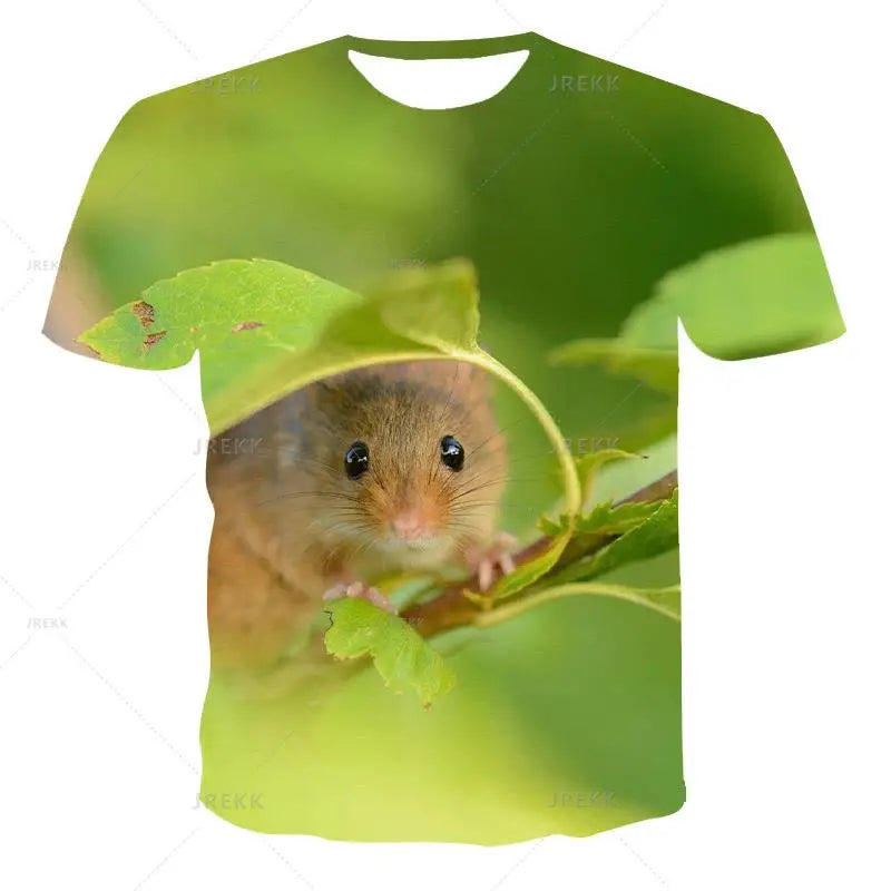 Hamster Domesticated Guinea Pig 3D Print Men's T-Shirts Women Children Tshirt Casual Short sleeve Oversized Hip Hop Tee Tops