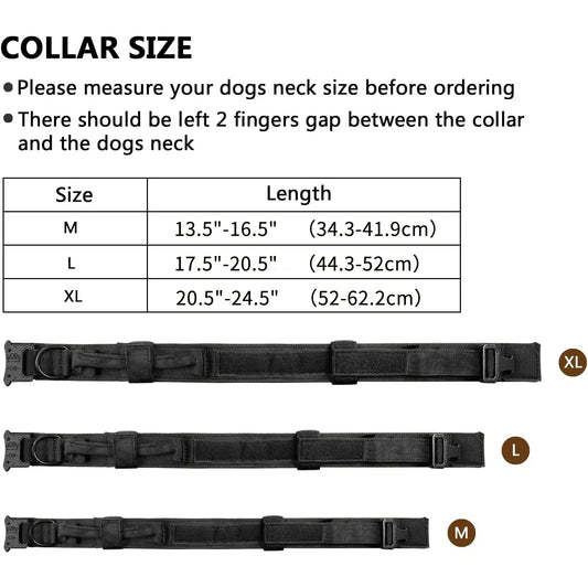 Tactical Military Dog Collar with Control Handle