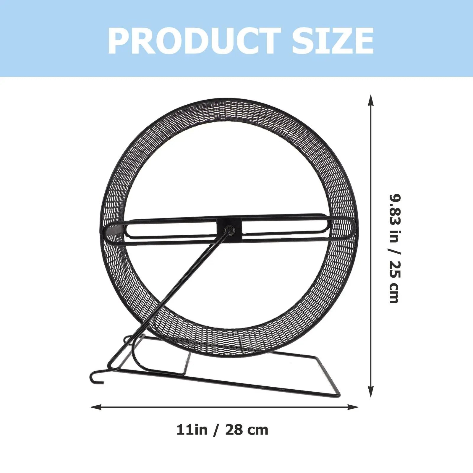 Silent Iron Hamster Exercise Wheel with Stand - Quiet Running