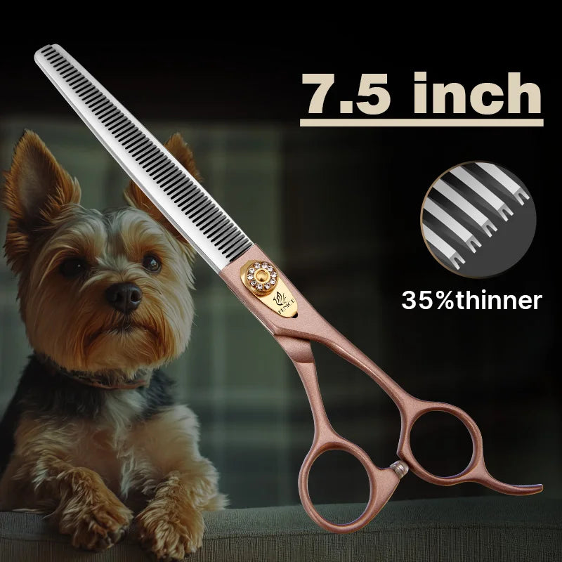 Fenice 7.5" Pet Grooming Thinning Scissors - JP440C Steel