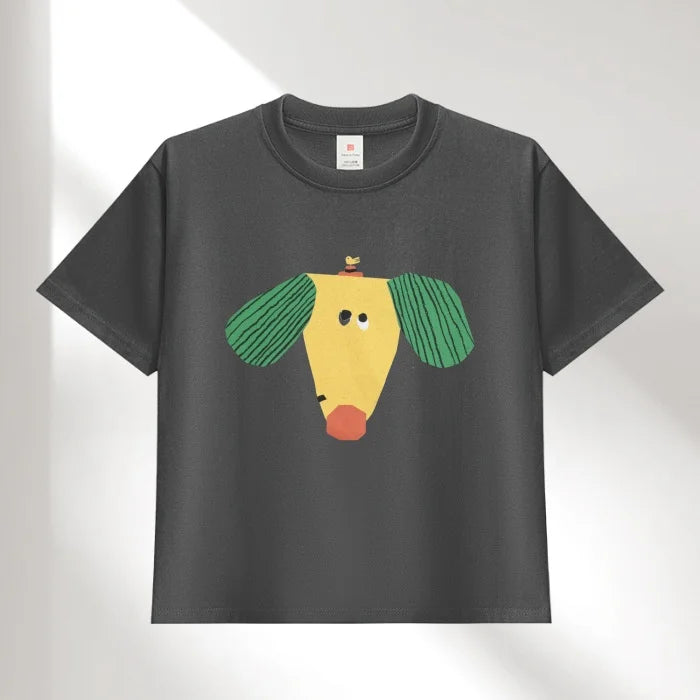 Boys Sun Flower T-shirts 2025 Summer Dog Tees for Kids Short-sleeve Girls Tops Cotton Children Shirts Baby Boys T Shirt