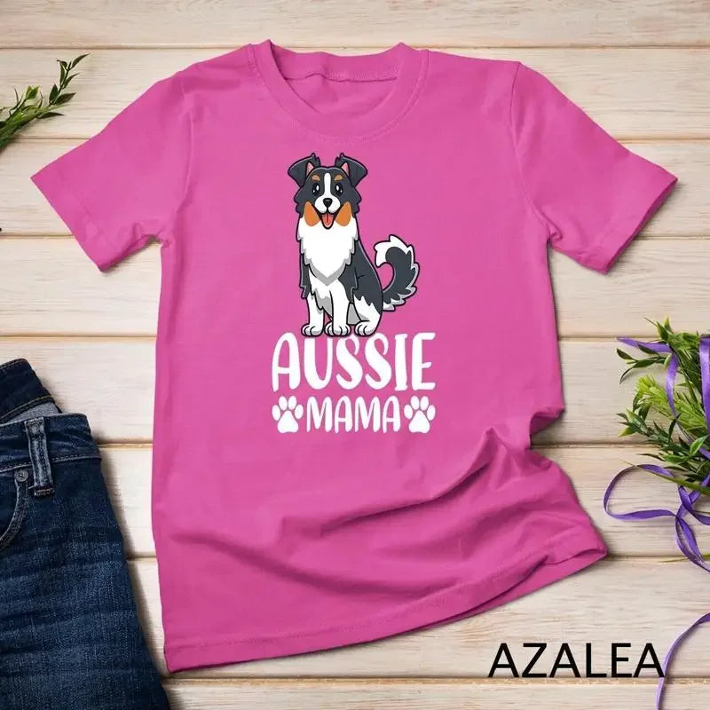 Aussie Mama Mother s Day Tee Australian Shepherd Dog Mom Unisex T shirt