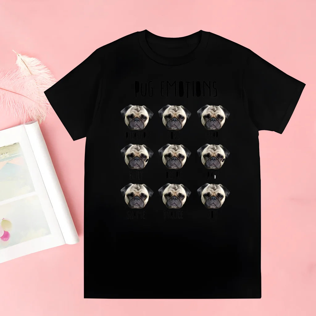 Pug Dog Animal Pet T Shirt Novelty Funny Vintage Crew Neck Men's T-Shirt Humor Women Top Tee Gift Humor Streetwear