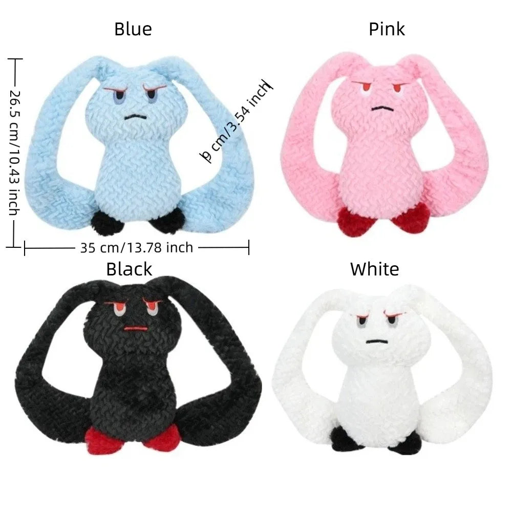 Long Eared Rabbits Pet Plush Toys Bite-Resistant Stuffed Animal Dog Chew Toys Tooth Cleaning Soft Squeaky Dog Toys