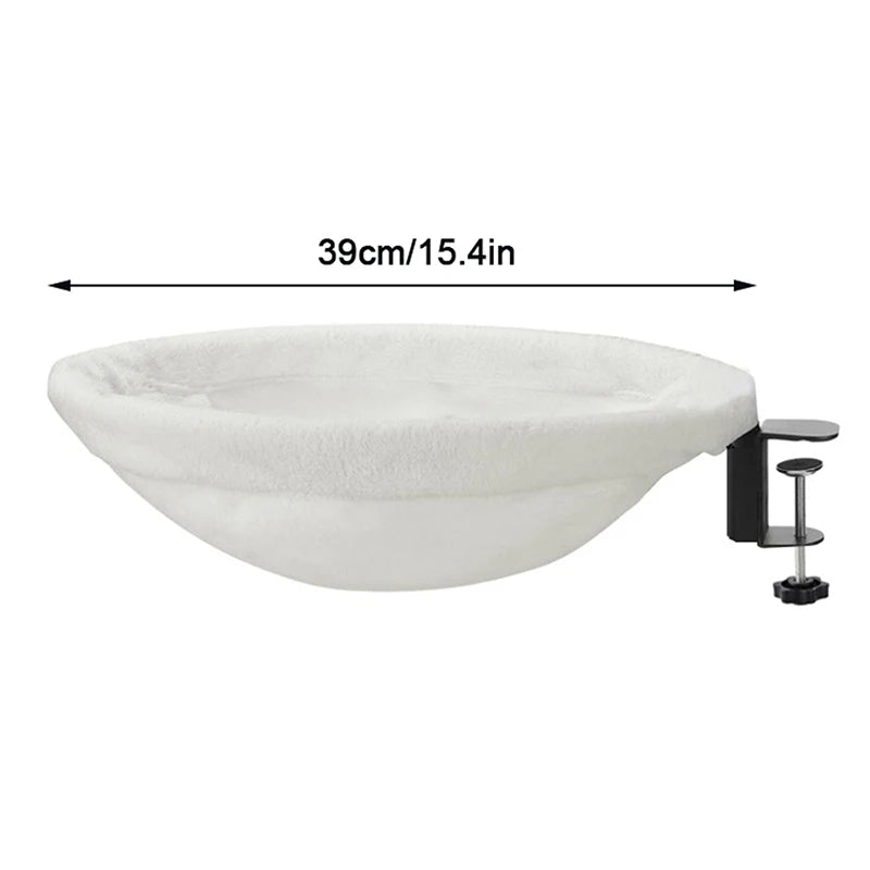 1 Piece Cat Desk Bed Comfortable And Soft Round Desktop Cat Perch Desktop Mounted Cat Litter Box With Pet Mat