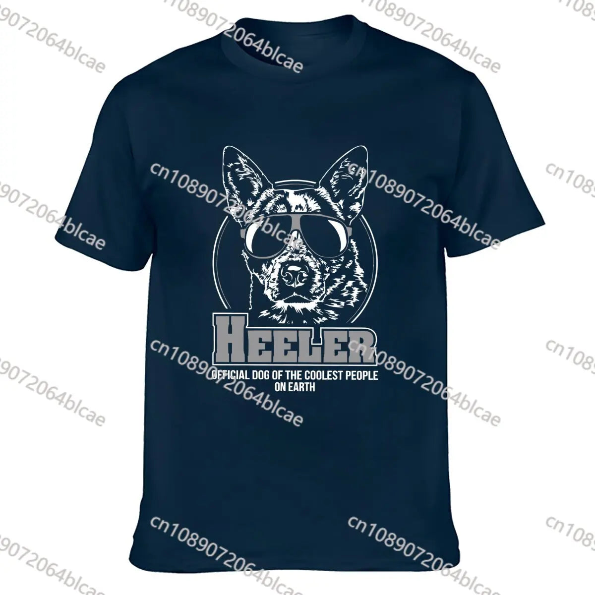 Funny Heeler Short Sleeve Shirt Dog Tee Gift Camisas Hombre Tops T Shirt Funny Printed Cotton Young T Shirts Camisa
