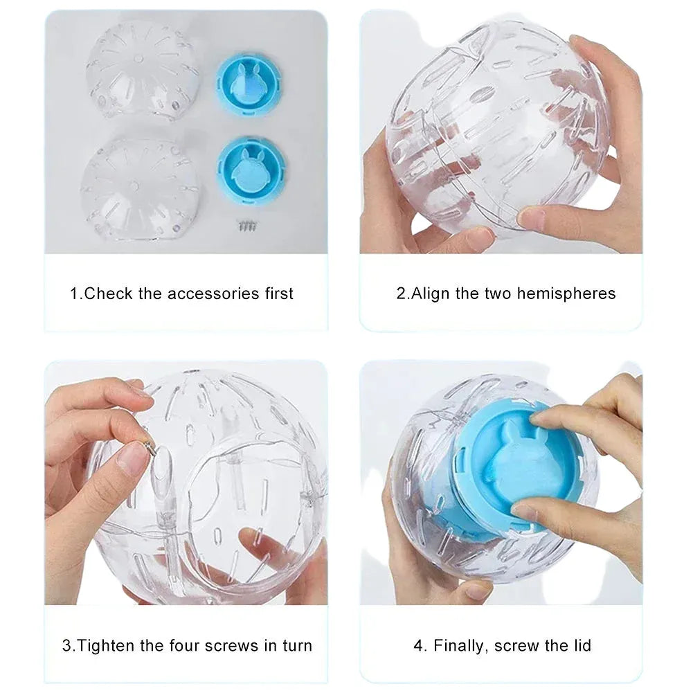 Hamster Exercise Ball - Plastic Jogging Toy for Small Pets