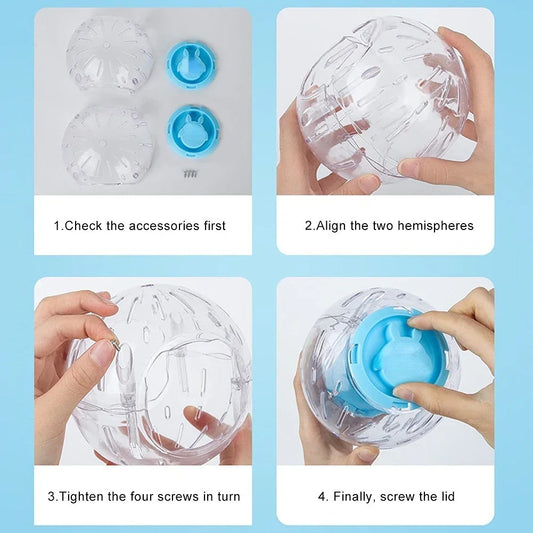 Hamster Exercise Ball - Plastic Jogging Toy for Small Pets
