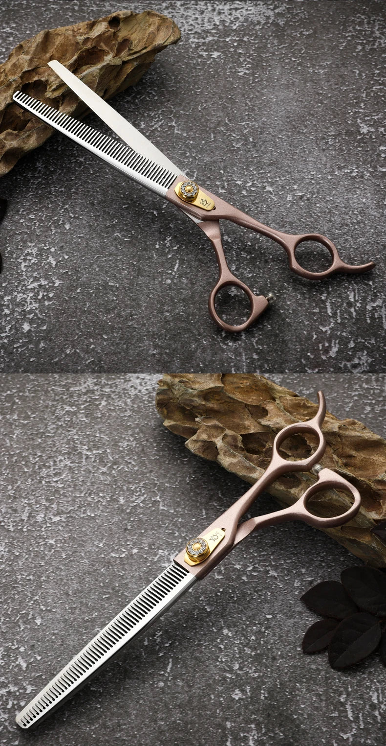 Fenice 7.5" Pet Grooming Thinning Scissors - JP440C Steel