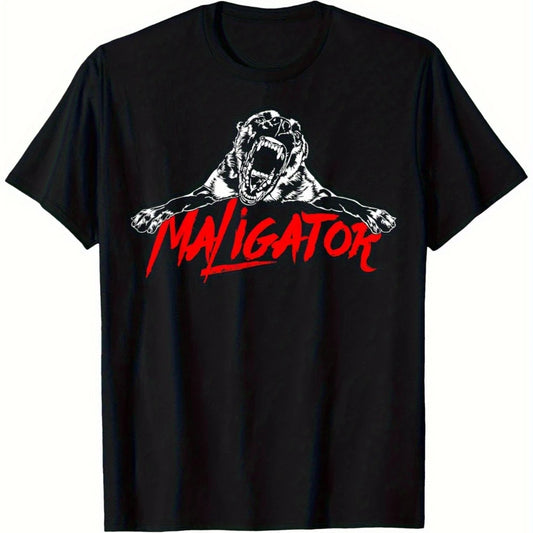 Maligator Belgian Malinois Graphic Tee 100% Breathable Shirt Featuring A Striking MALIGATOR Men's T-shirts for Summer