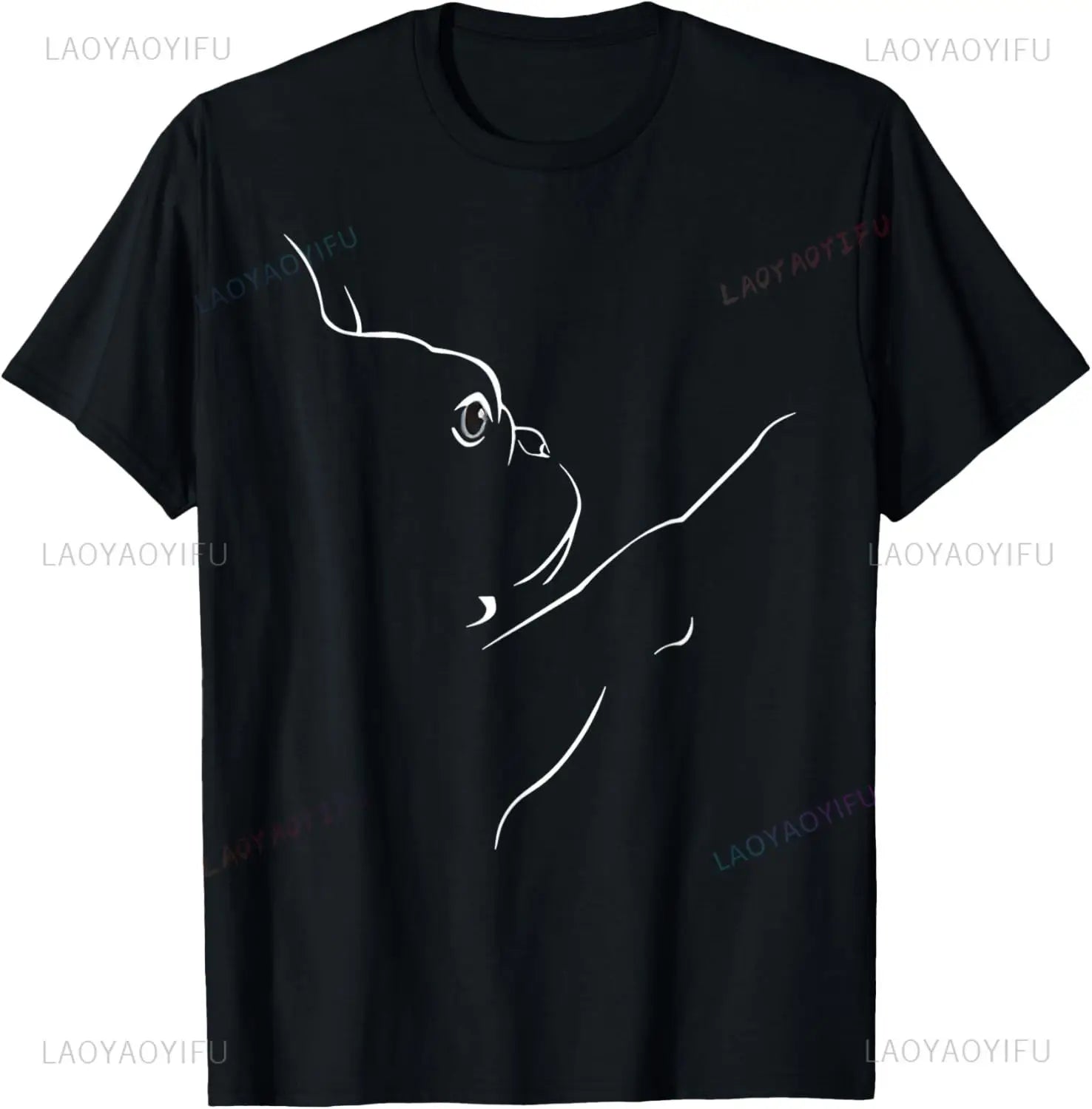 French Bulldog Illustration Line Art Bulldog Lovers T-Shirt