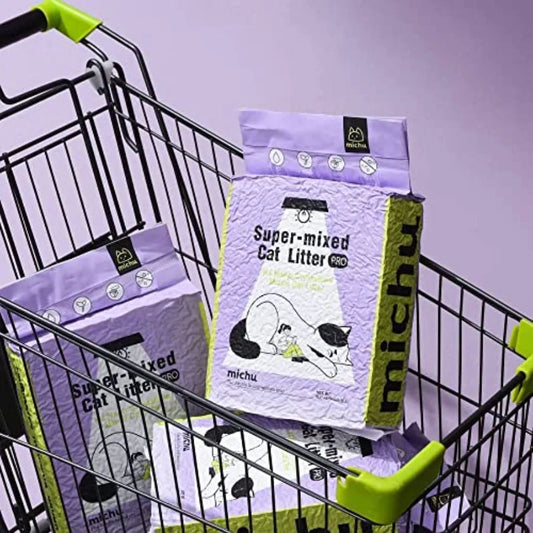 Mixed Tofu Cat Litter Heavy Duty Flushable Kitty Litter 5.5Lb 88Oz 2 Pack Original Color Absorbent Clumping Natural Material fo