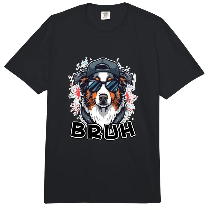 Australian Shepherd Bruh Dog Sunglasses Cool Aussie T-shirt For Men Women 100% Cotton T Shirts Short Sleeve Tops 0413-1