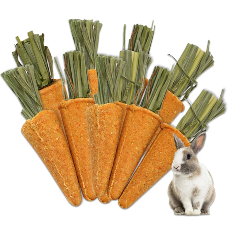 3pcs/6pcs Small Animal Rabbit Chew Toys For Bunny Hamster Treat Chew Toy Tooth Cleaning Molar Grinding Toys Natural Nutrient Toy