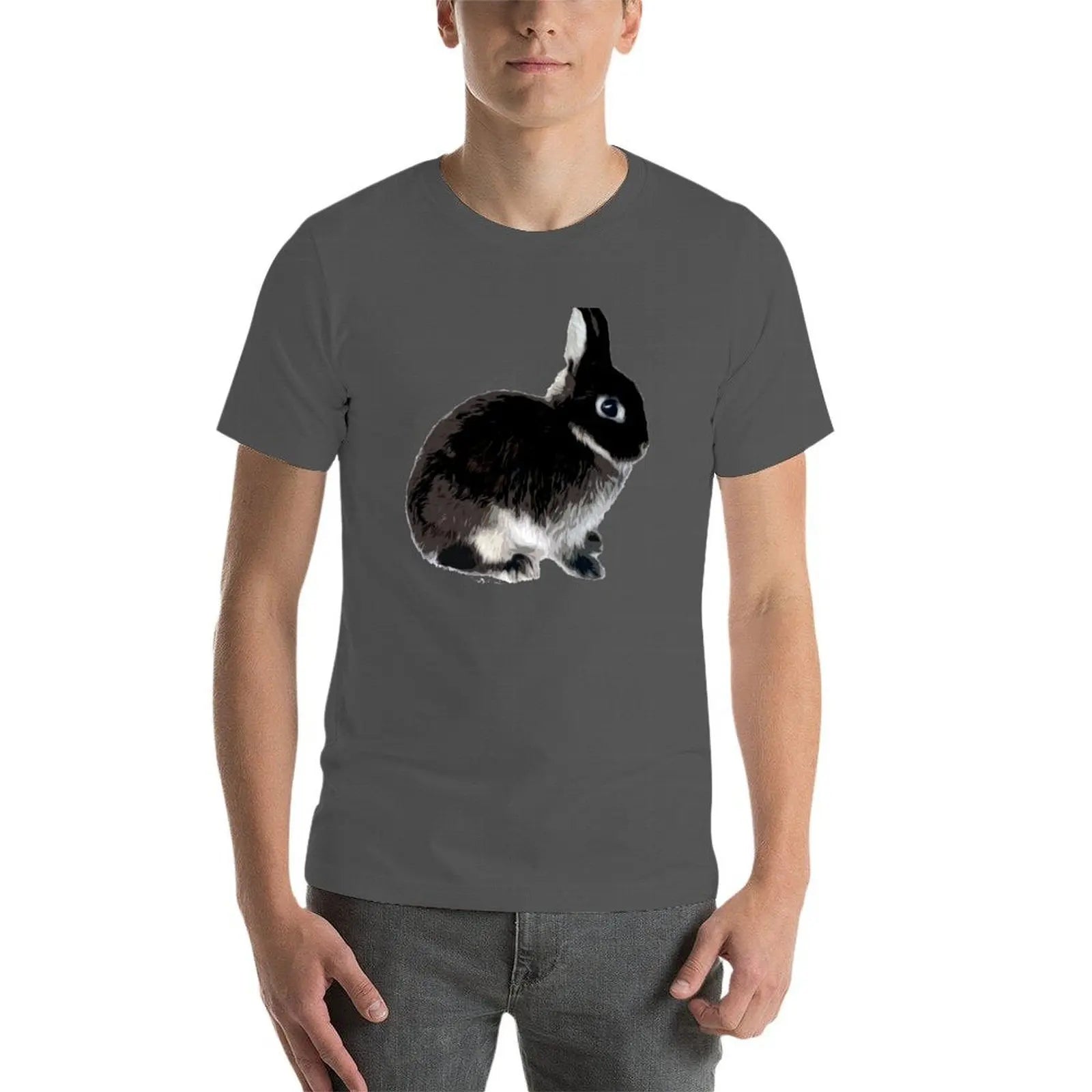Black Otter Netherland Dwarf Rabbit T-Shirt Thanksgiving Casual Tee