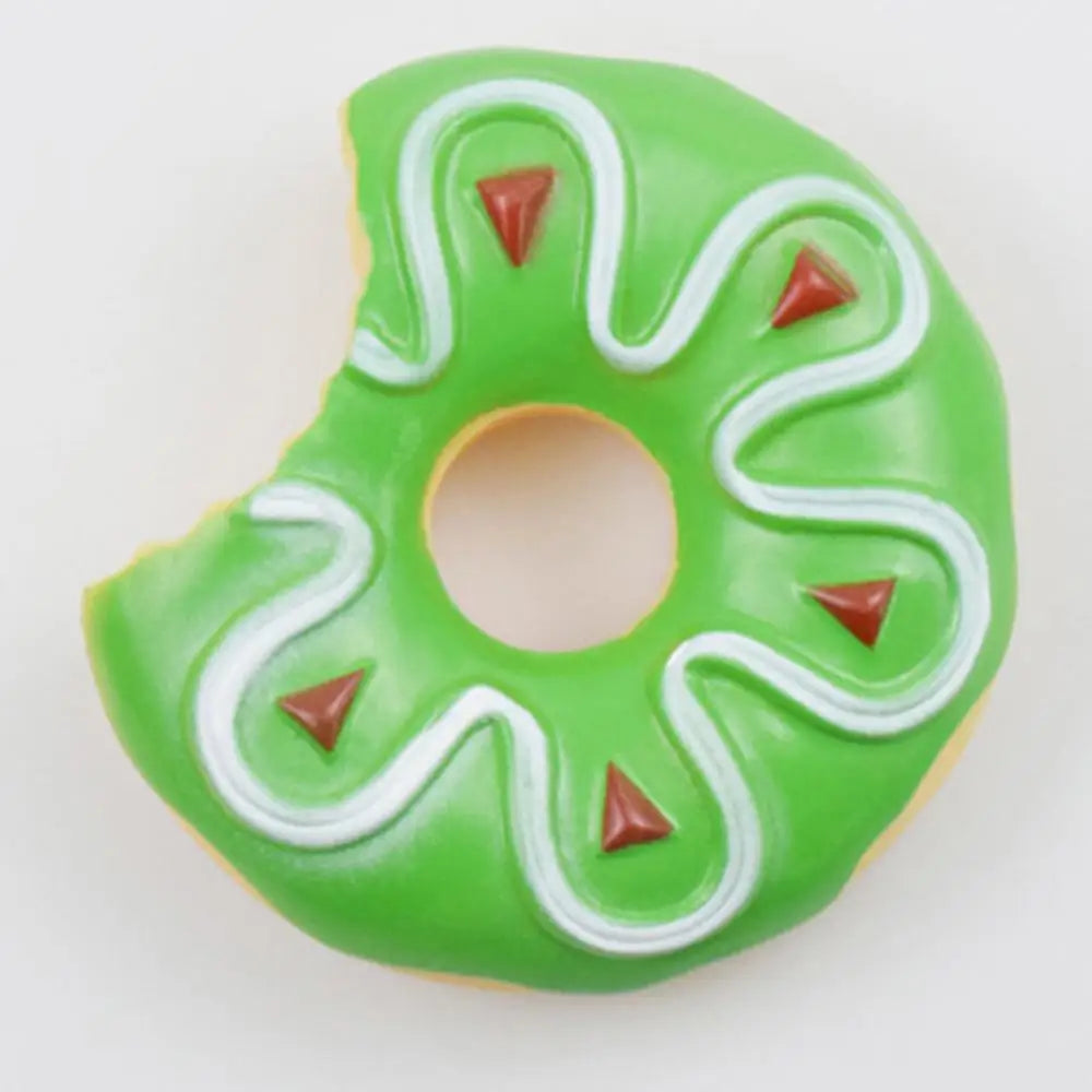 Durable Dog Squeak Chew Toys Donuts Ice Cream Burger Style Floatable On Water Training Outdoor Simulation Pet Chewer Toy