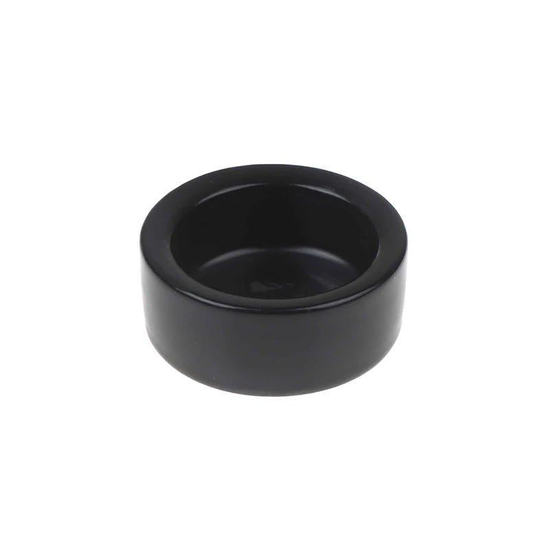 Reptile Food Bowl Anti-Escape Ceramic Feeder Dish Black White Reptile Water Bowl For Hermit Crab Gecko Chameleon Corn Snake