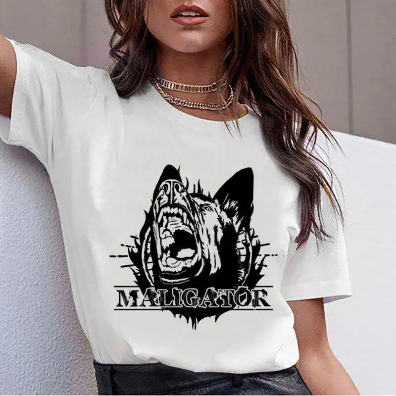 Hot Sale Bull Terrier Rottweiler Kawaii T Shirt Women Beagle Border Cute Whippet Funny dog T-shirt Collie Malinois Tshirt