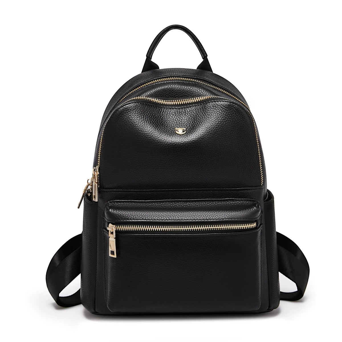 FOXER Brand Genuine Leather + Microfiber Women's Backpack Fashion Female Travel Bag Large Capacity Waterproof Backpack