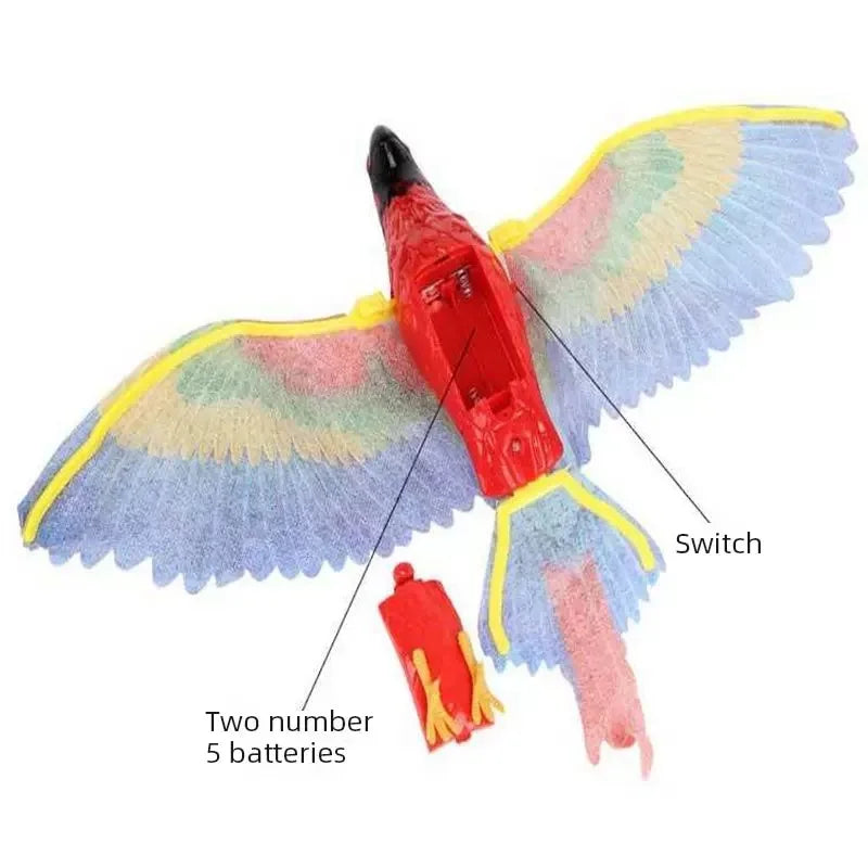 Electric Flying Bird Cat Toy Bird Simulation Interactive Hanging Parrot Eagle Flying Toy For Cats Relieve Boredom Teasing Toys