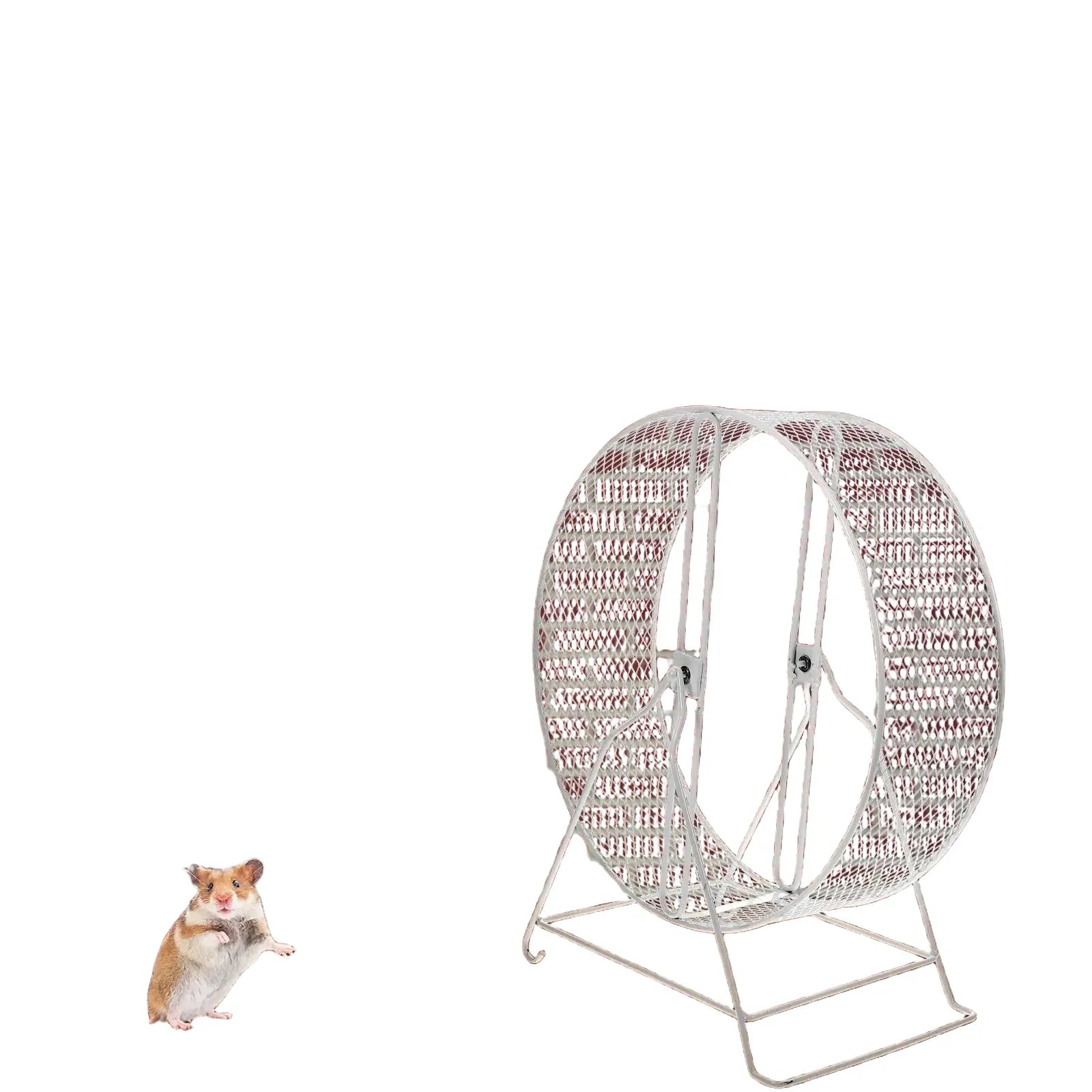 Silent Iron Hamster Exercise Wheel with Stand - Quiet Running