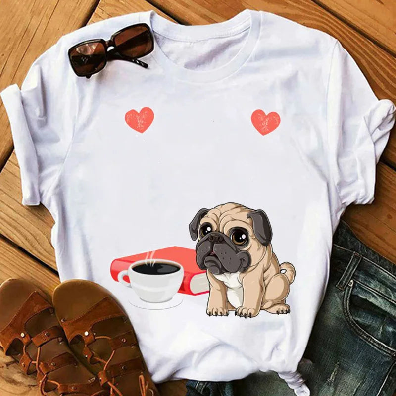 New Dog Animal Print T-shirt for Women, Labrador's Mood Day Gift Casual Top Aesthetic Clothes Tops Graphic T Shirts