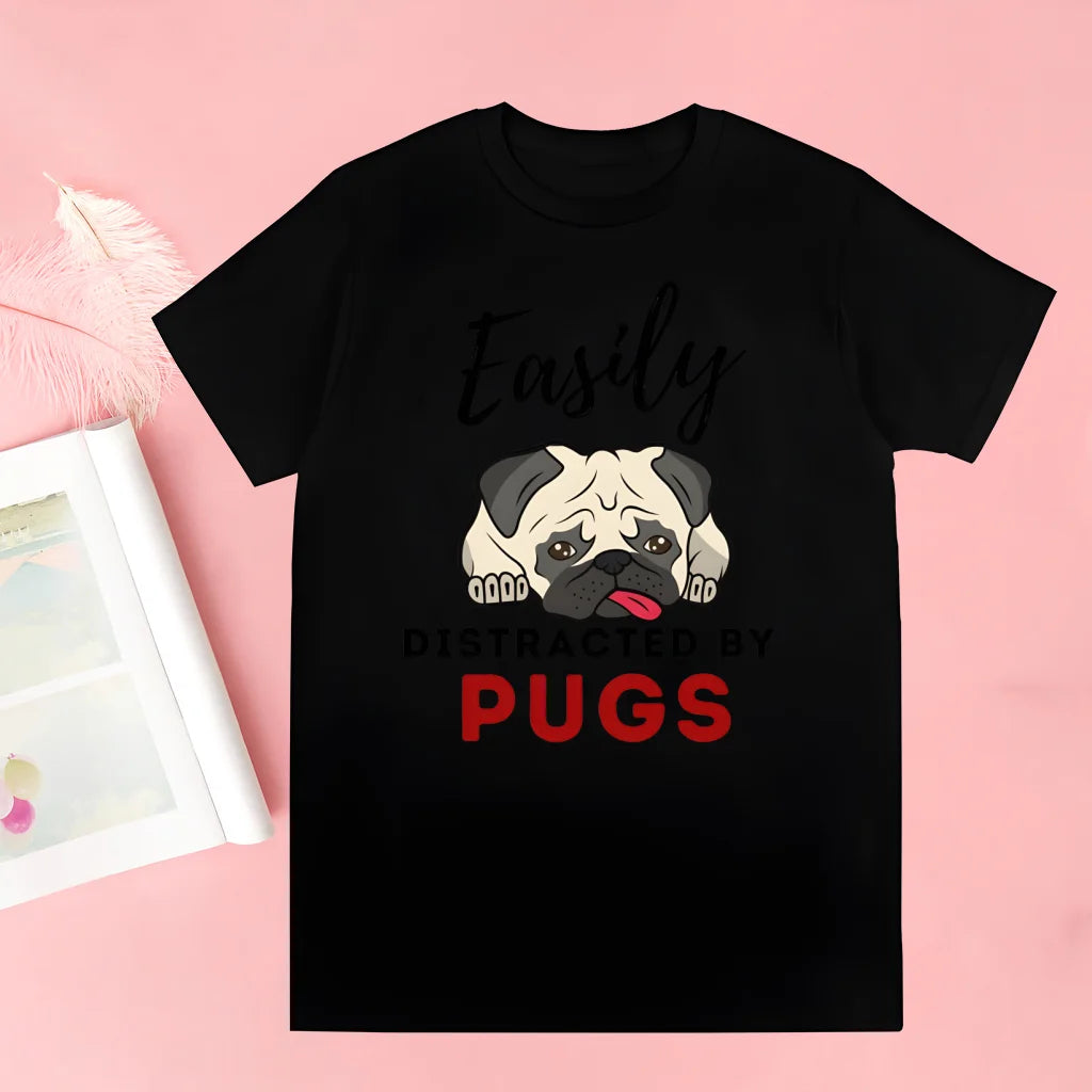Pug Dog Animal Pet T Shirt Novelty Funny Vintage Crew Neck Men's T-Shirt Humor Women Top Tee Gift Humor Streetwear