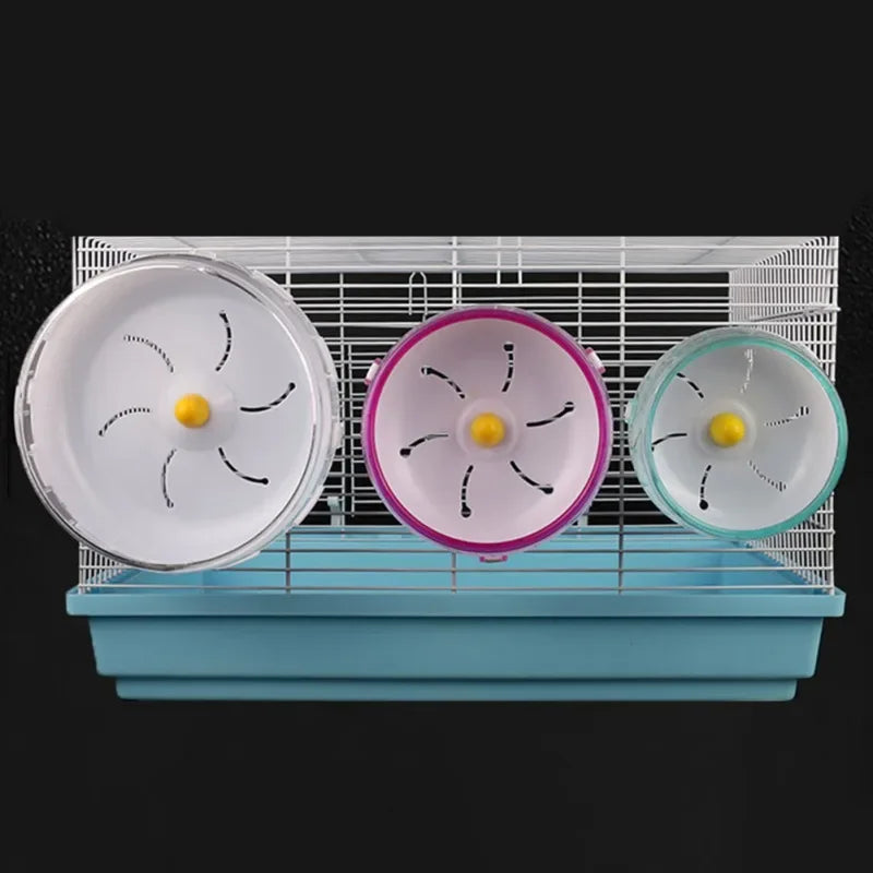Quiet Hamster Exercise Wheel – 3 Sizes (4.7/6.1/7.3 in | 12/15.5/18.5 cm) Running Wheel for Hamsters Mice Gerbils Rats – Wide Track Cage-Mount