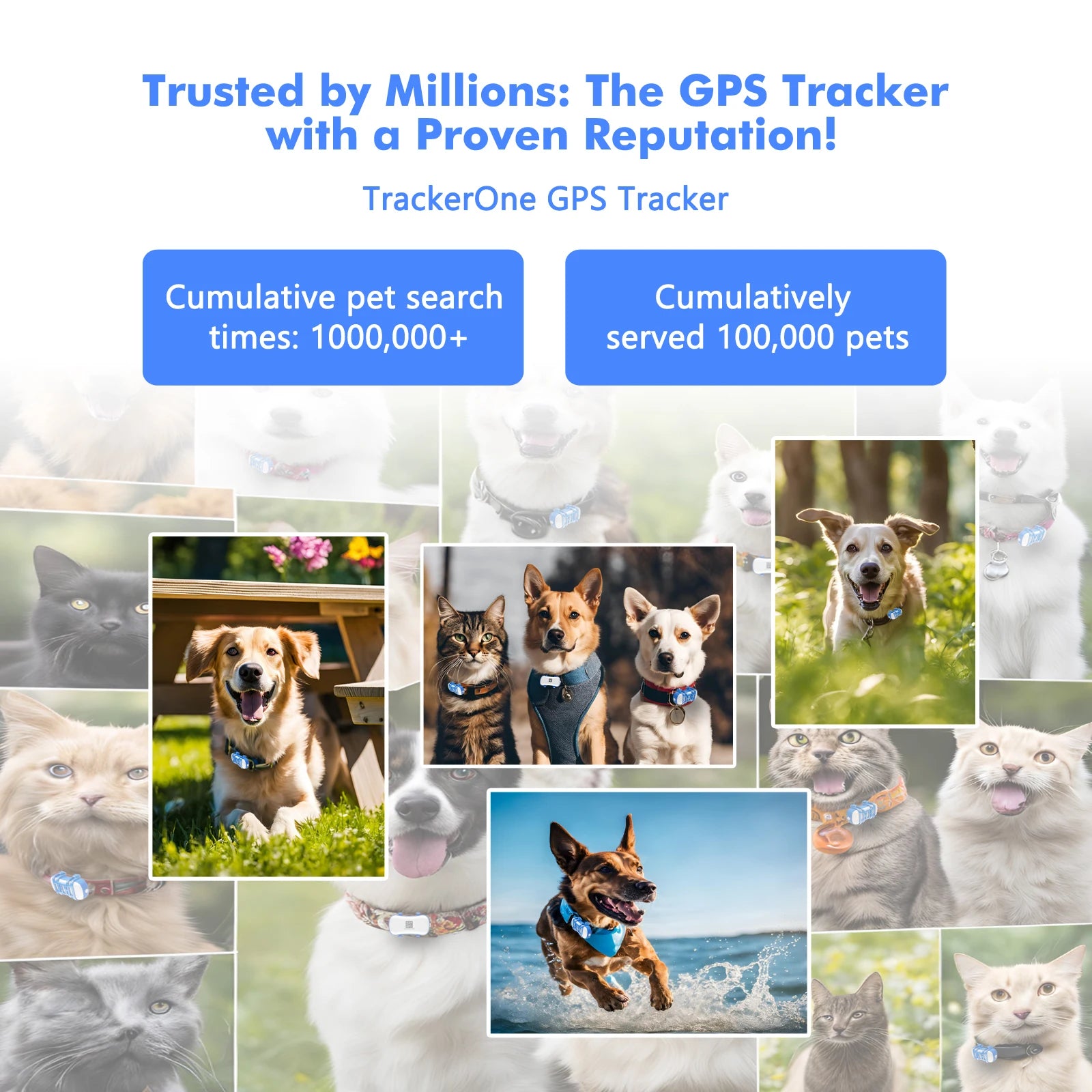WanwayTech GP30 4G LTE Pet GPS Tracker - IP67 Waterproof