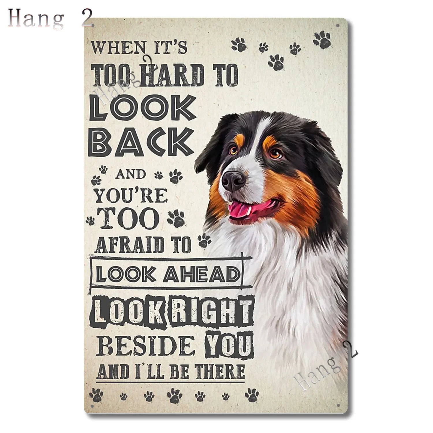 Aussie Metal Tin Sign Wall Decor Australian Shepherd Dog Bath Soap Poster Hanging Plaque Aluminum Signage Posters 8x12 Inch