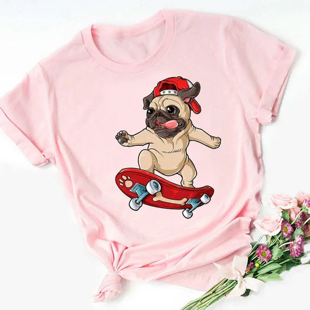 New Dog Animal Print T-shirt for Women, Labrador's Mood Day Gift Casual Top Aesthetic Clothes Tops Graphic T Shirts