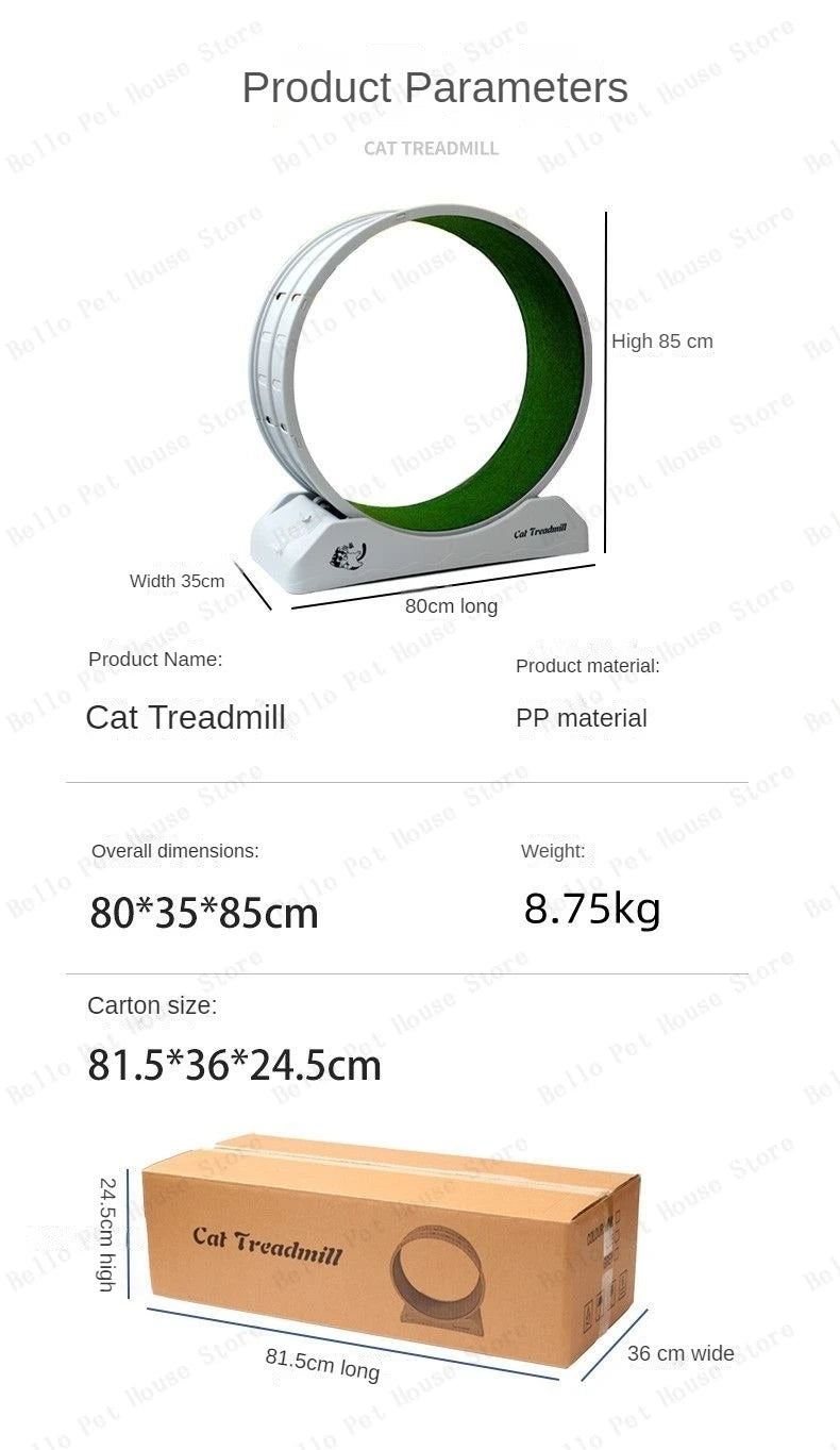 Silent Roller Cat Treadmill Pet Furniture Anti-stuck Feet Fitness Cat Running Wheel Plastic Pet Cat Treadmill