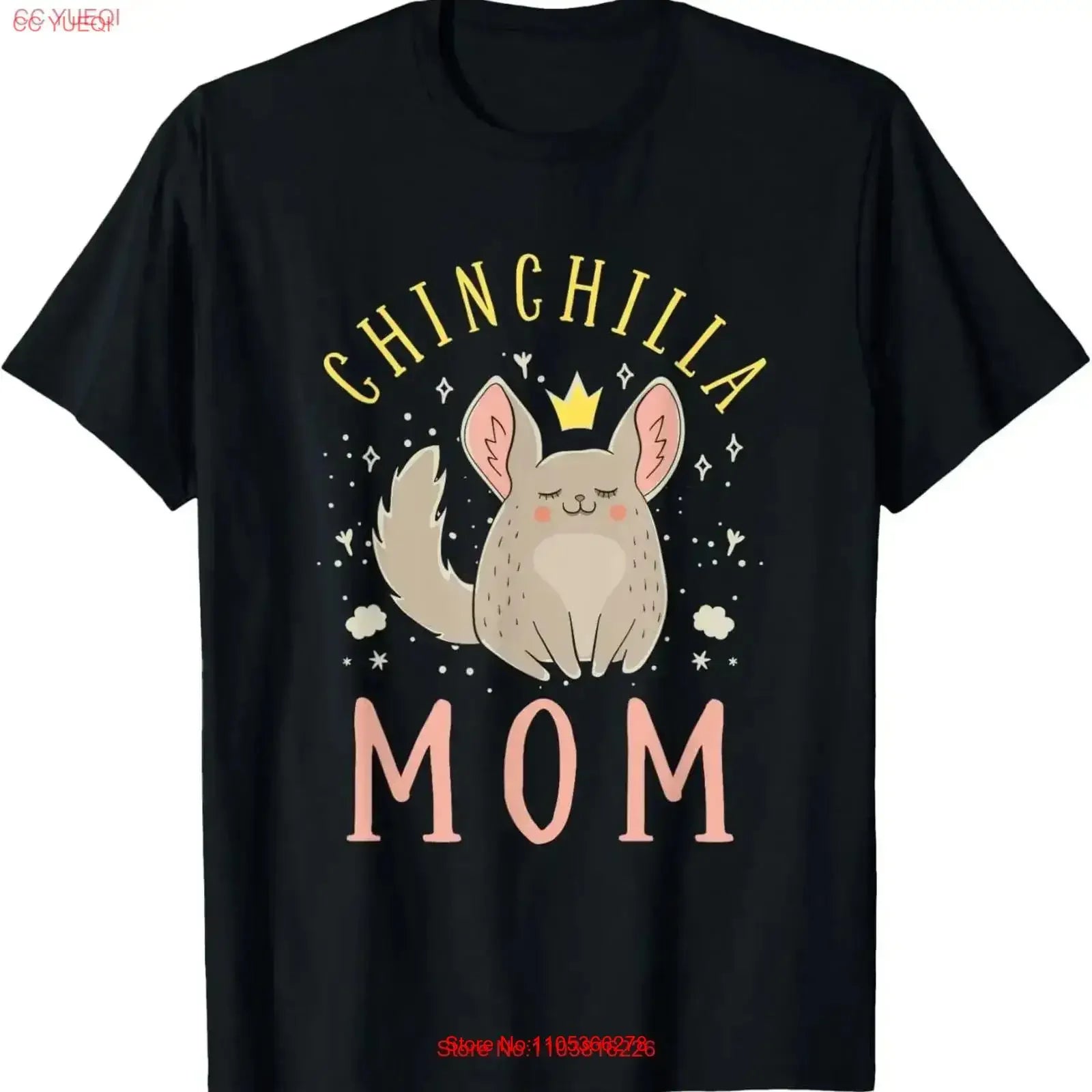Chinchilla Mom T Shirt vintage Washed Versatile Breathable fashion Stretched homme Casual Slightly Comfortable Stylish graphic