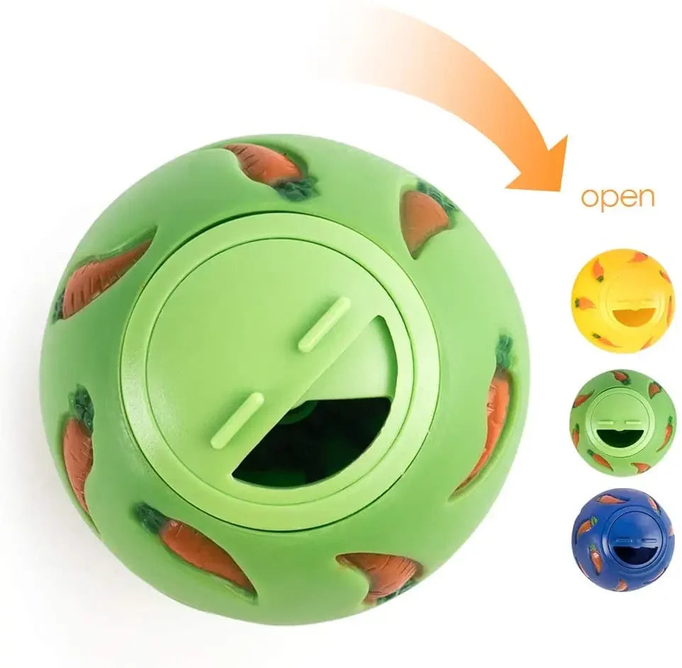 Pet Food Dispenser for Rabbits Carrot Interactive Bunny Toy Snack Toy Ball Food Dispenser Ball Bite Resistant Feeding Toys